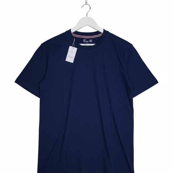 Classic Plain T-shirt in Cobalt Blue - Men's T-shirt - 165 GSM Pique Fabric